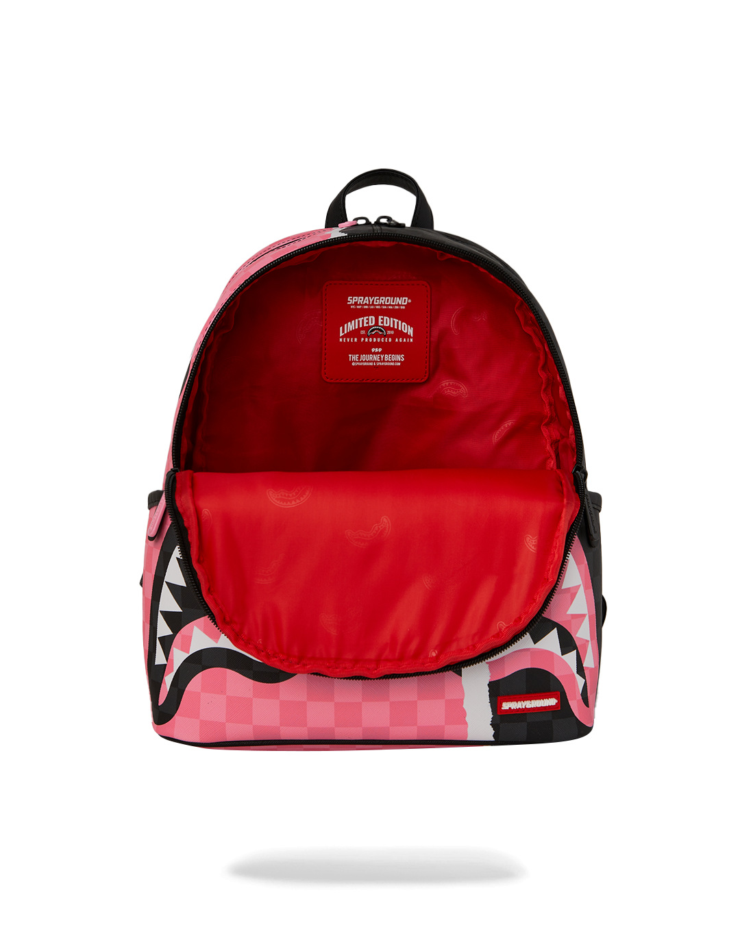 PINK AND BLACK TEAR SIP SAVAGE BACKPACK