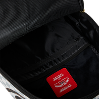 CREAM AND BROWN TEAR CHECK BACKPACK