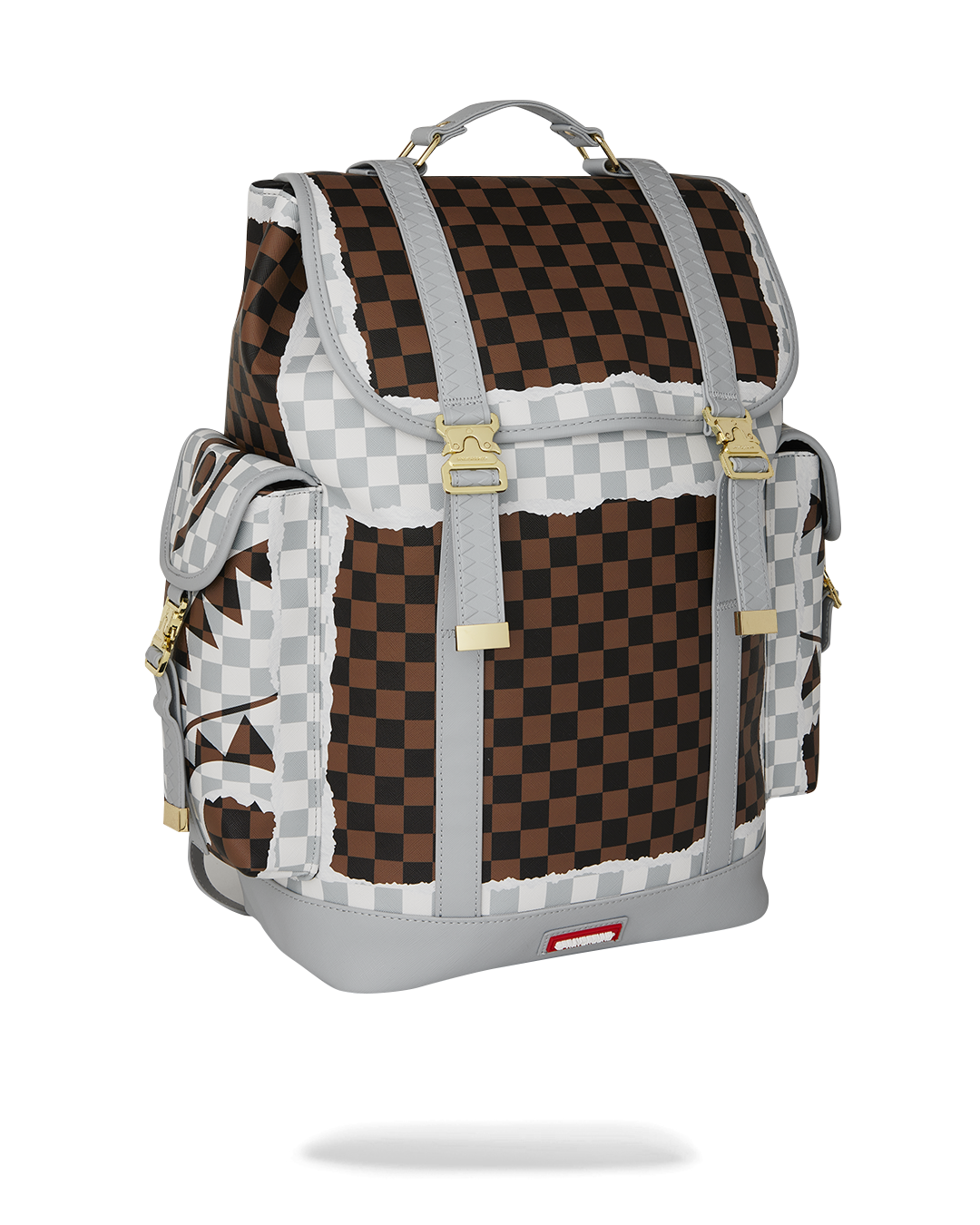 CREAM AND BROWN TEAR CHECK MONTE CARLO BACKPACK