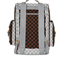 CREAM AND BROWN TEAR CHECK MONTE CARLO BACKPACK