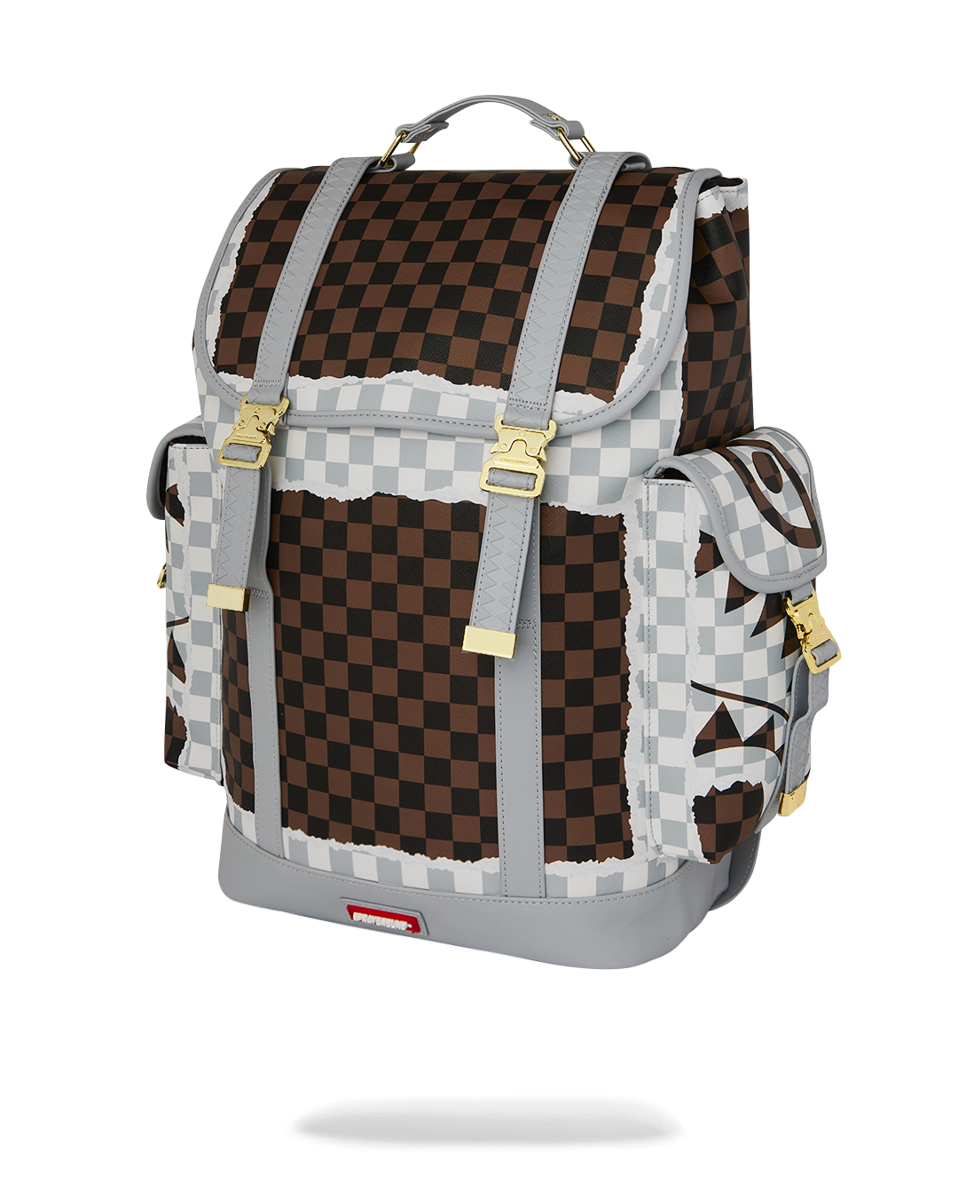 CREAM AND BROWN TEAR CHECK MONTE CARLO BACKPACK