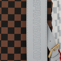 CREAM AND BROWN TEAR CHECK MONTE CARLO BACKPACK