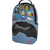 DENIM TEAR 3 AM PATCHES BACKPACK