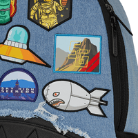 DENIM TEAR 3 AM PATCHES BACKPACK