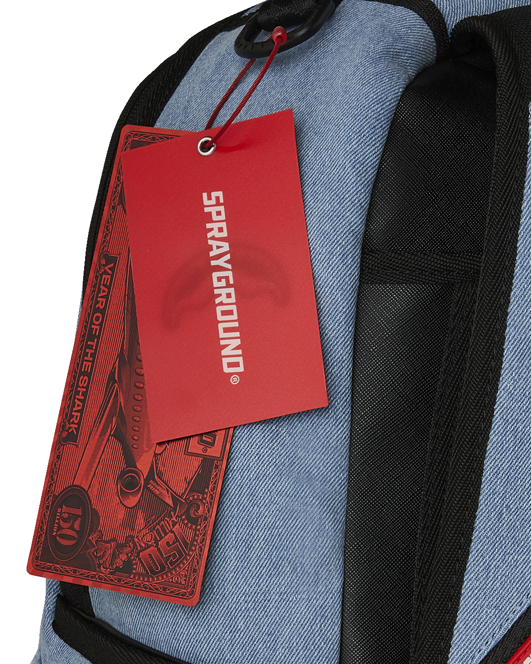 DENIM TEAR 3 AM PATCHES BACKPACK