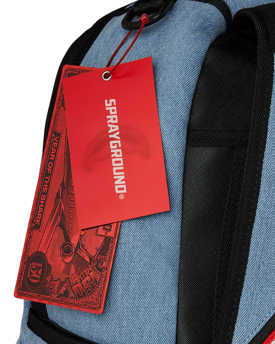 DENIM TEAR 3 AM PATCHES BACKPACK