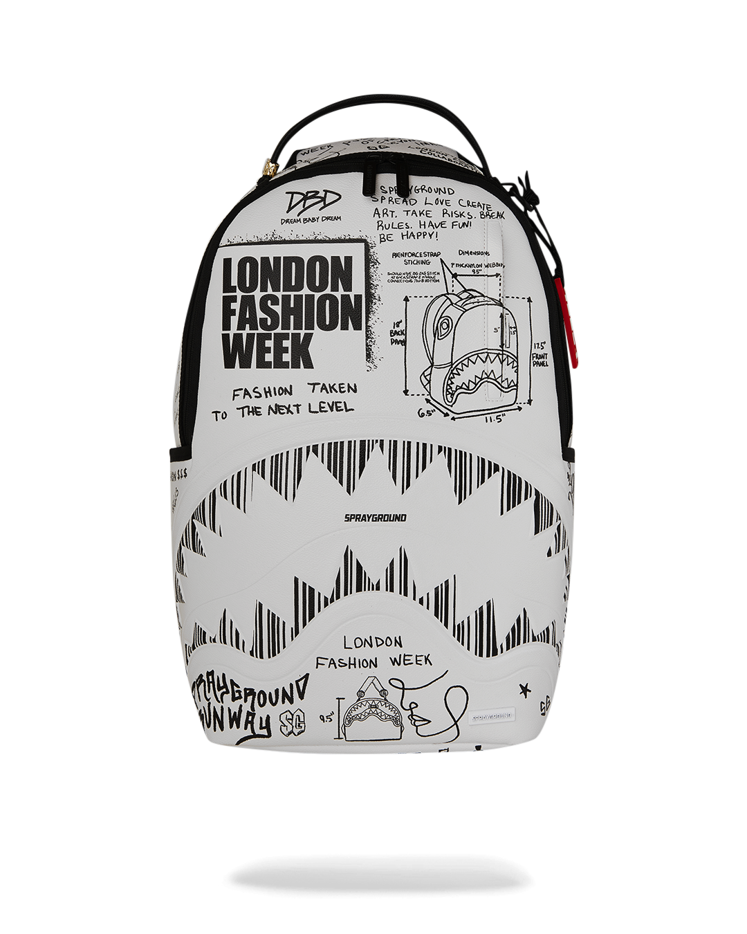 LFW SKETCHED BLACK AND WHITE DLXSV BACKPACK