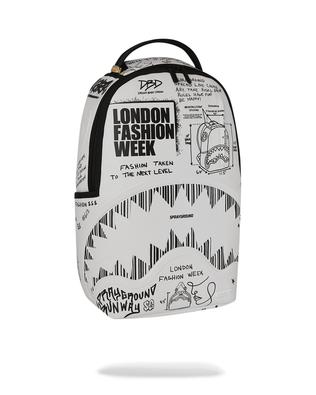 LFW SKETCHED BLACK AND WHITE DLXSV BACKPACK