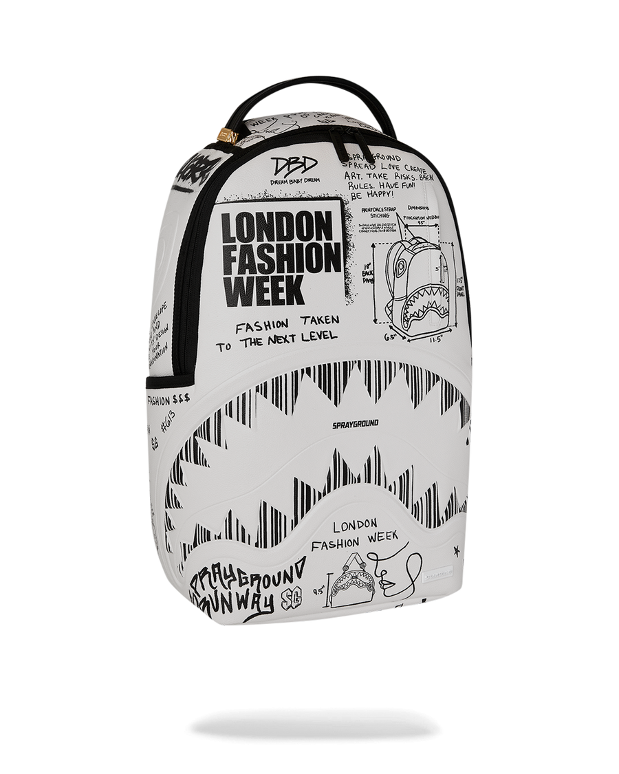LFW SKETCHED BLACK AND WHITE DLXSV BACKPACK