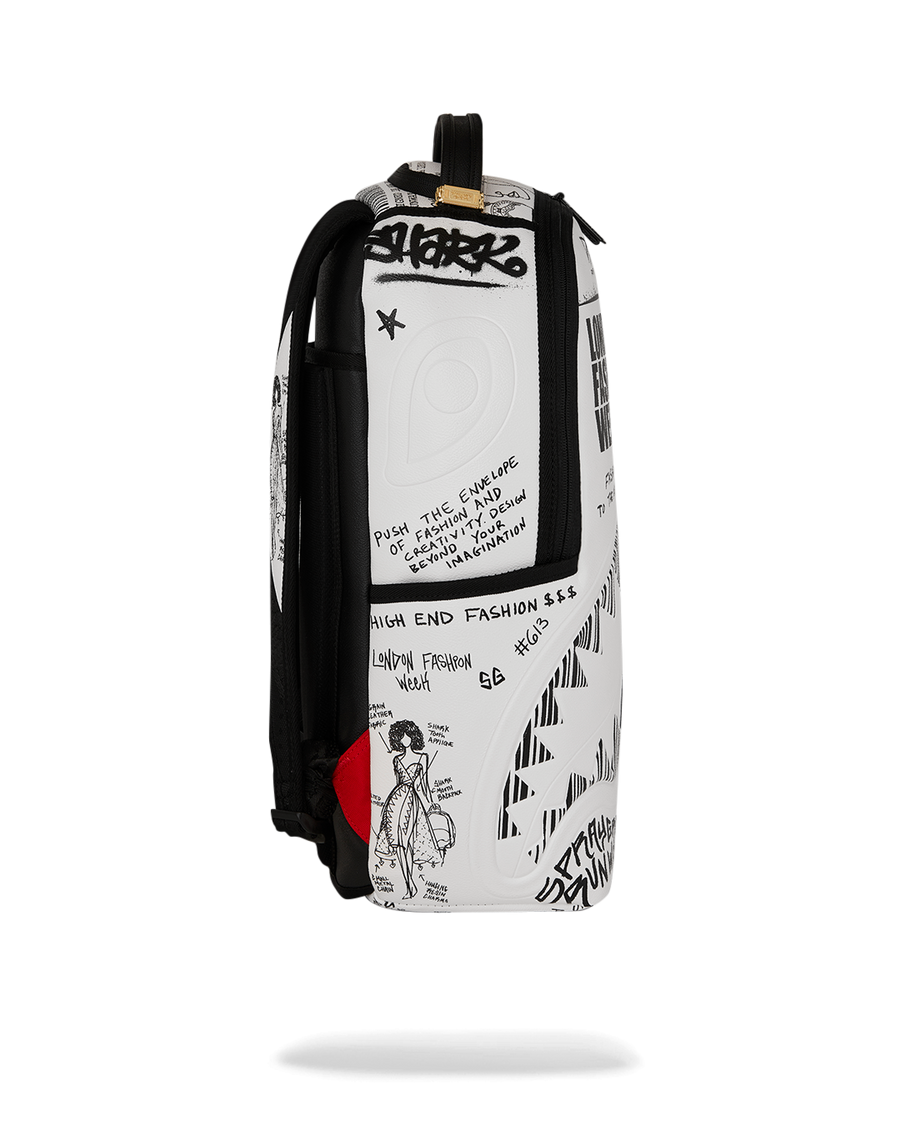 LFW SKETCHED BLACK AND WHITE DLXSV BACKPACK