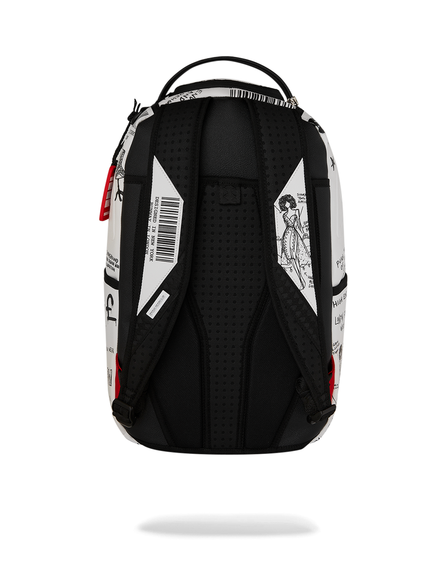 LFW SKETCHED BLACK AND WHITE DLXSV BACKPACK
