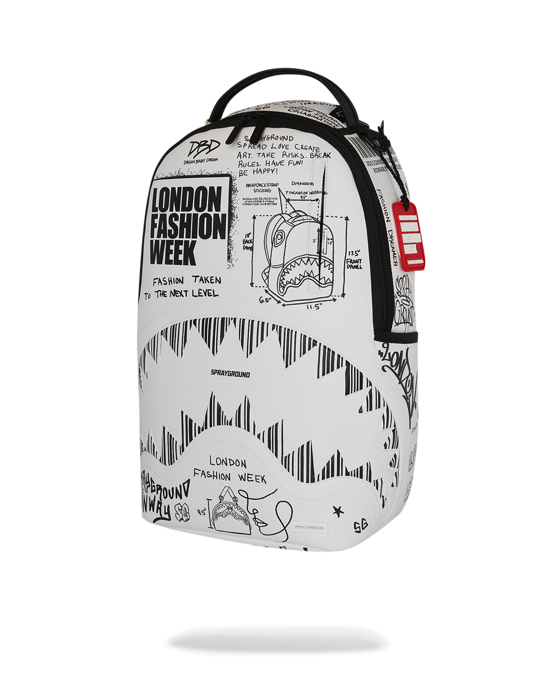 LFW SKETCHED BLACK AND WHITE DLXSV BACKPACK
