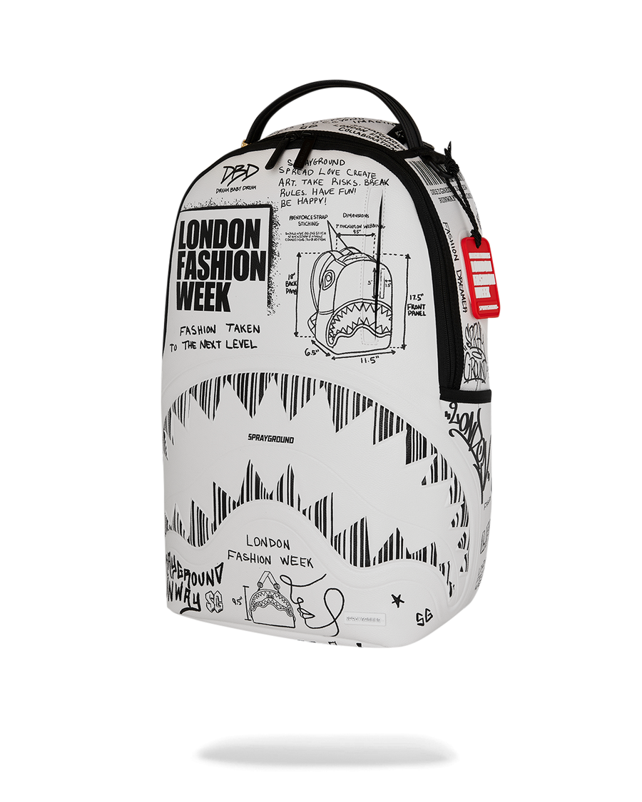 LFW SKETCHED BLACK AND WHITE DLXSV BACKPACK