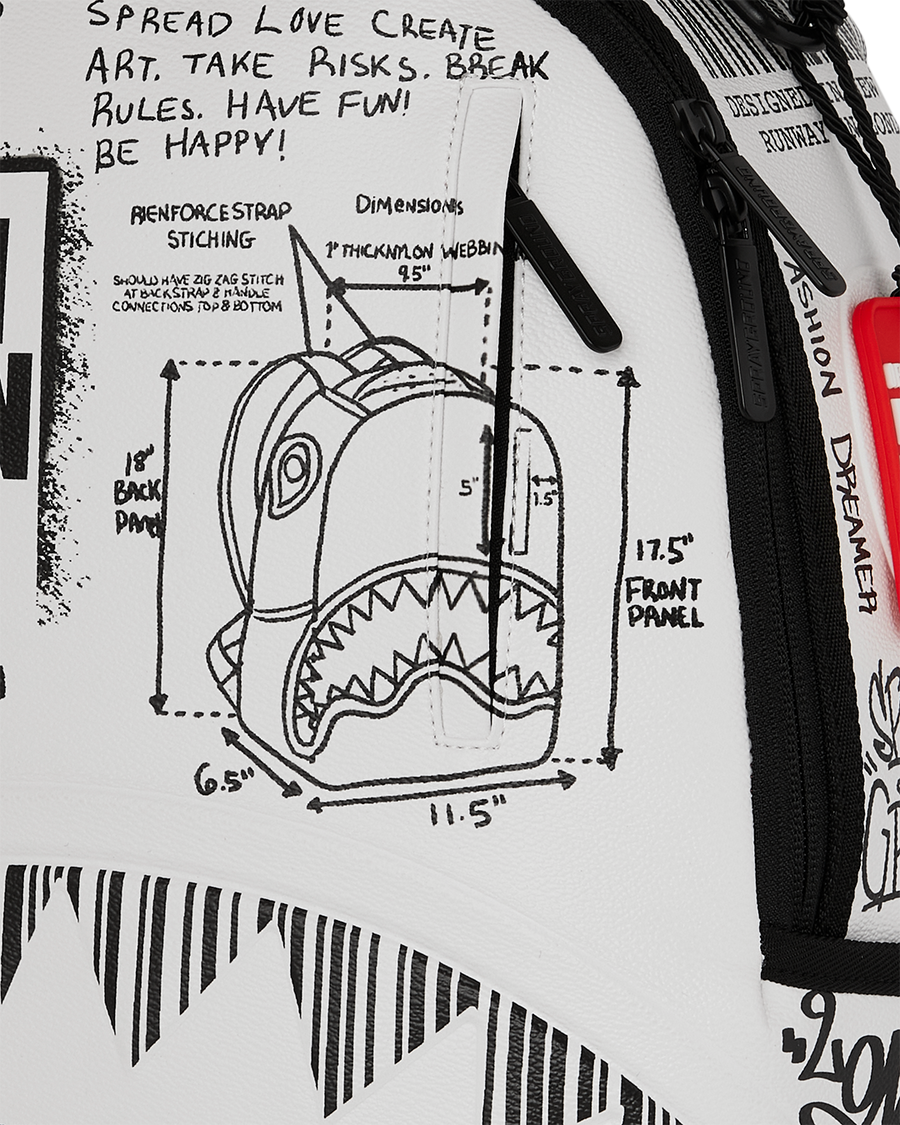 LFW SKETCHED BLACK AND WHITE DLXSV BACKPACK