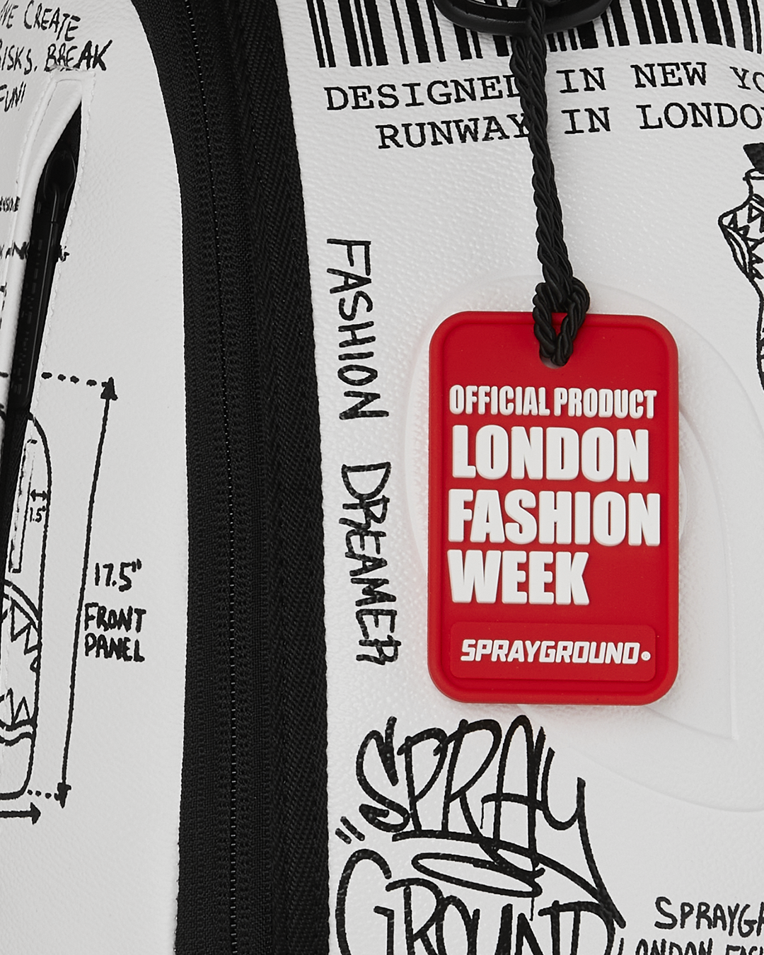 LFW SKETCHED BLACK AND WHITE DLXSV BACKPACK