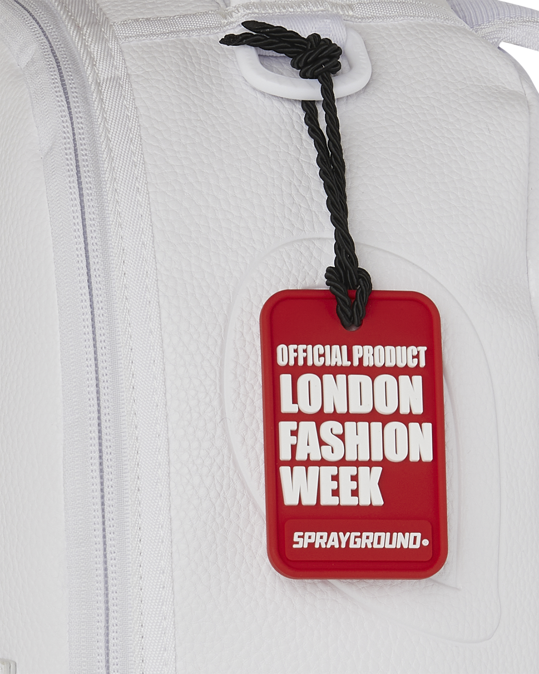 LFW WHITE LEATHER CHAIN DLXSV BACKPACK