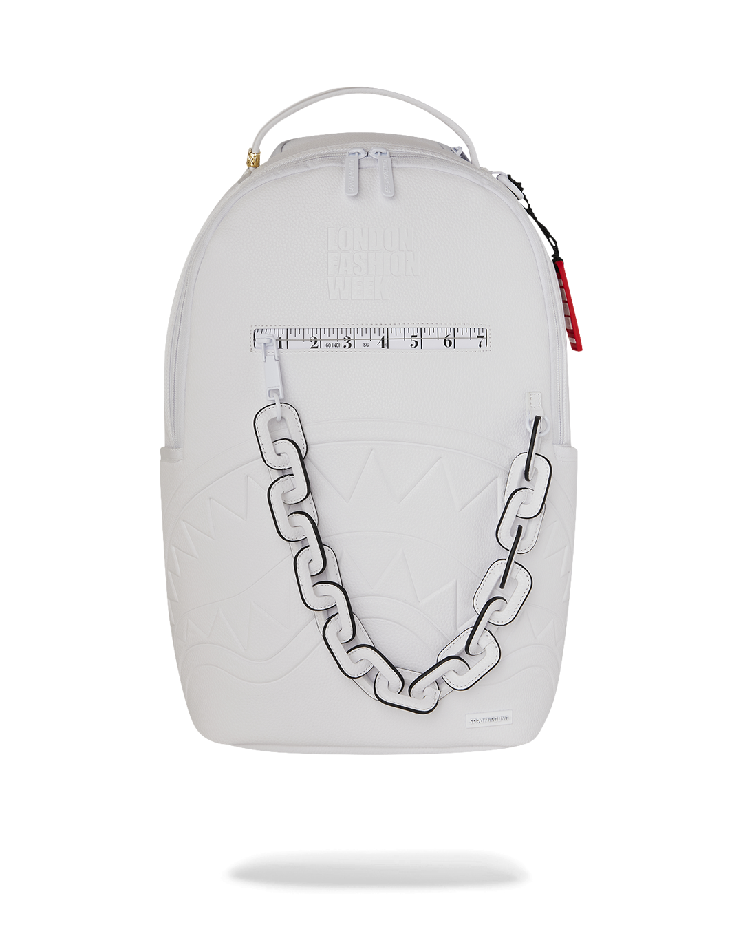 LFW WHITE LEATHER CHAIN DLXSV BACKPACK