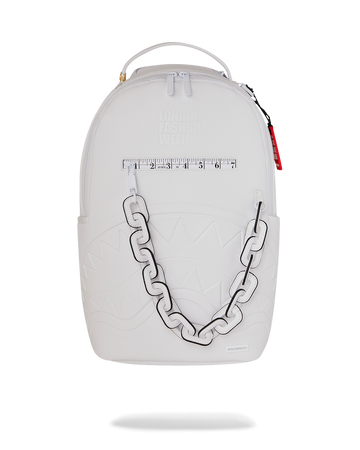 LFW WHITE LEATHER CHAIN DLXSV BACKPACK