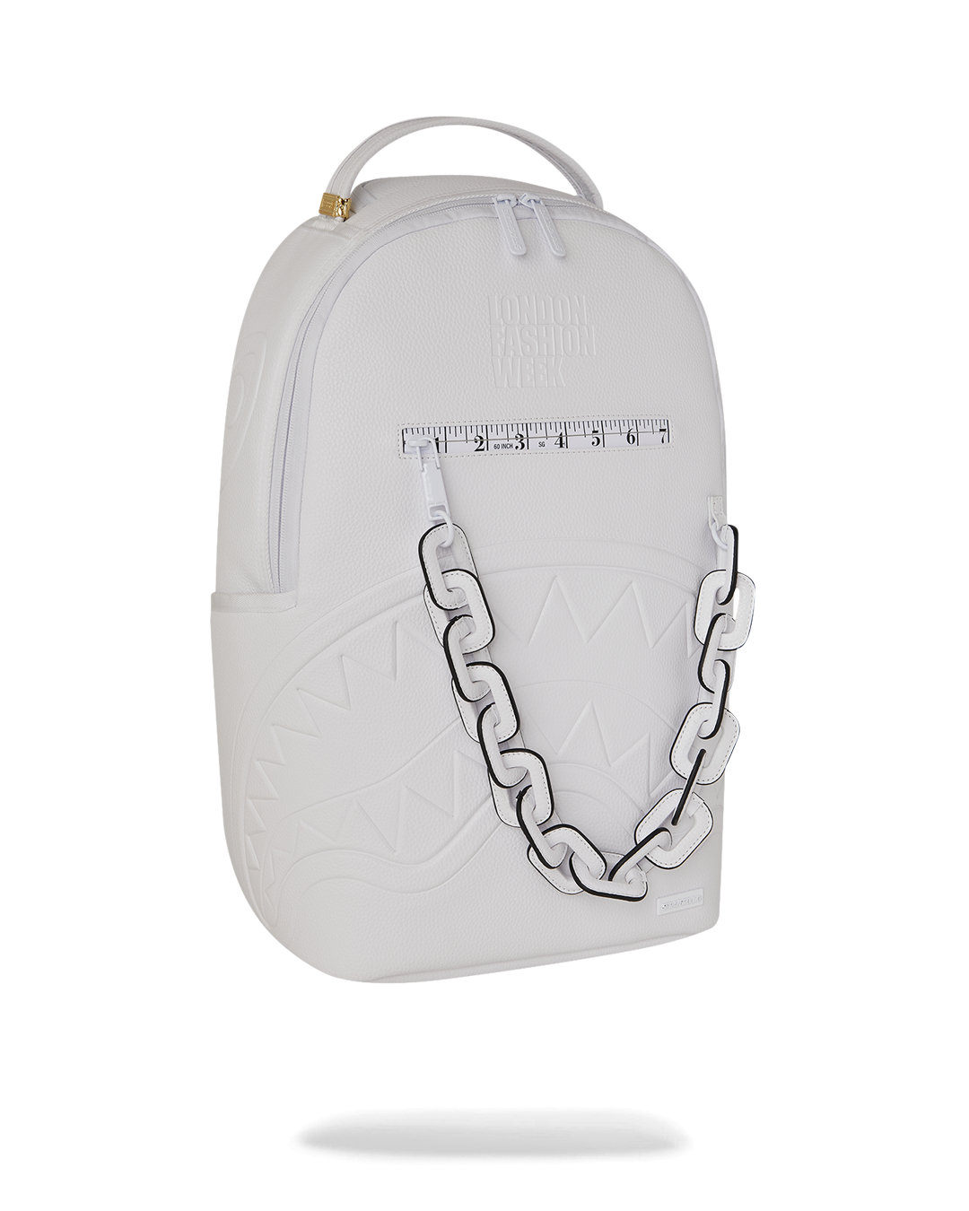 LFW WHITE LEATHER CHAIN DLXSV BACKPACK
