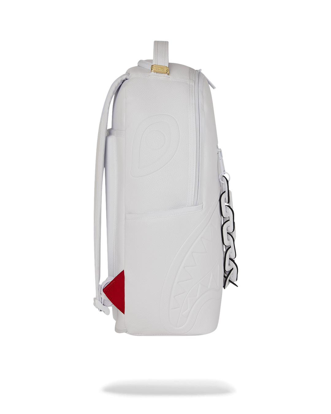 LFW WHITE LEATHER CHAIN DLXSV BACKPACK