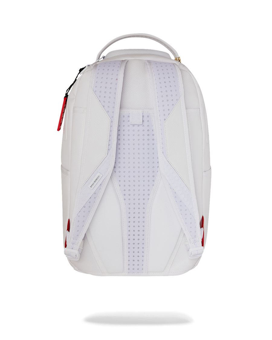 LFW WHITE LEATHER CHAIN DLXSV BACKPACK