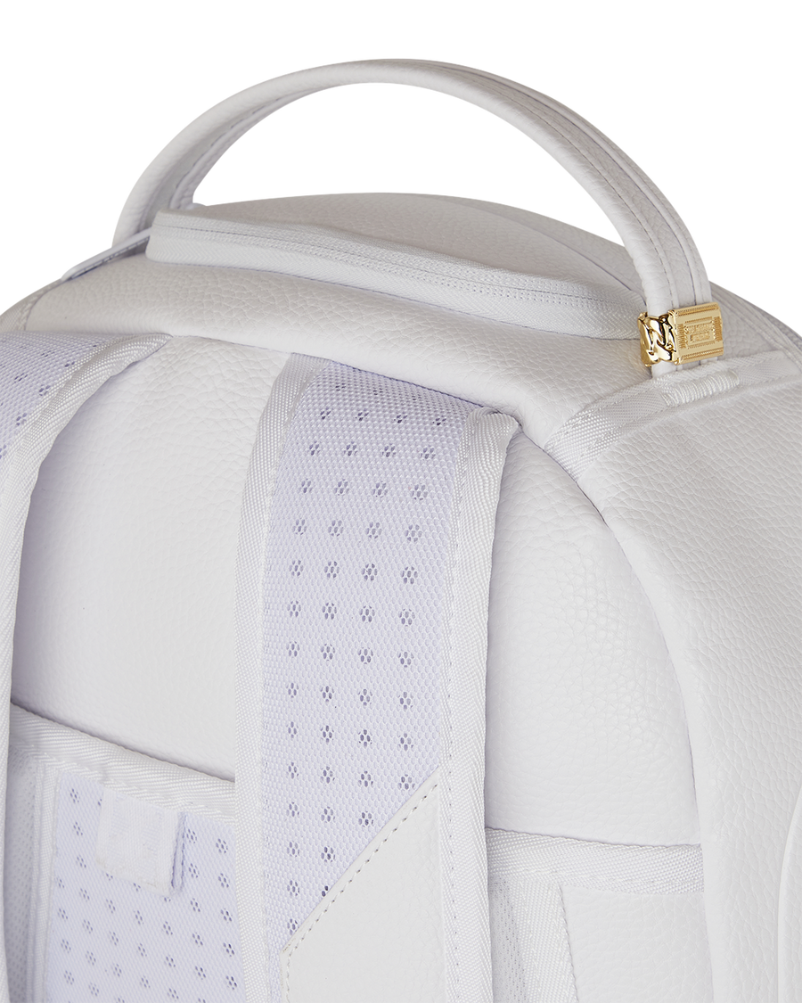 LFW WHITE LEATHER CHAIN DLXSV BACKPACK