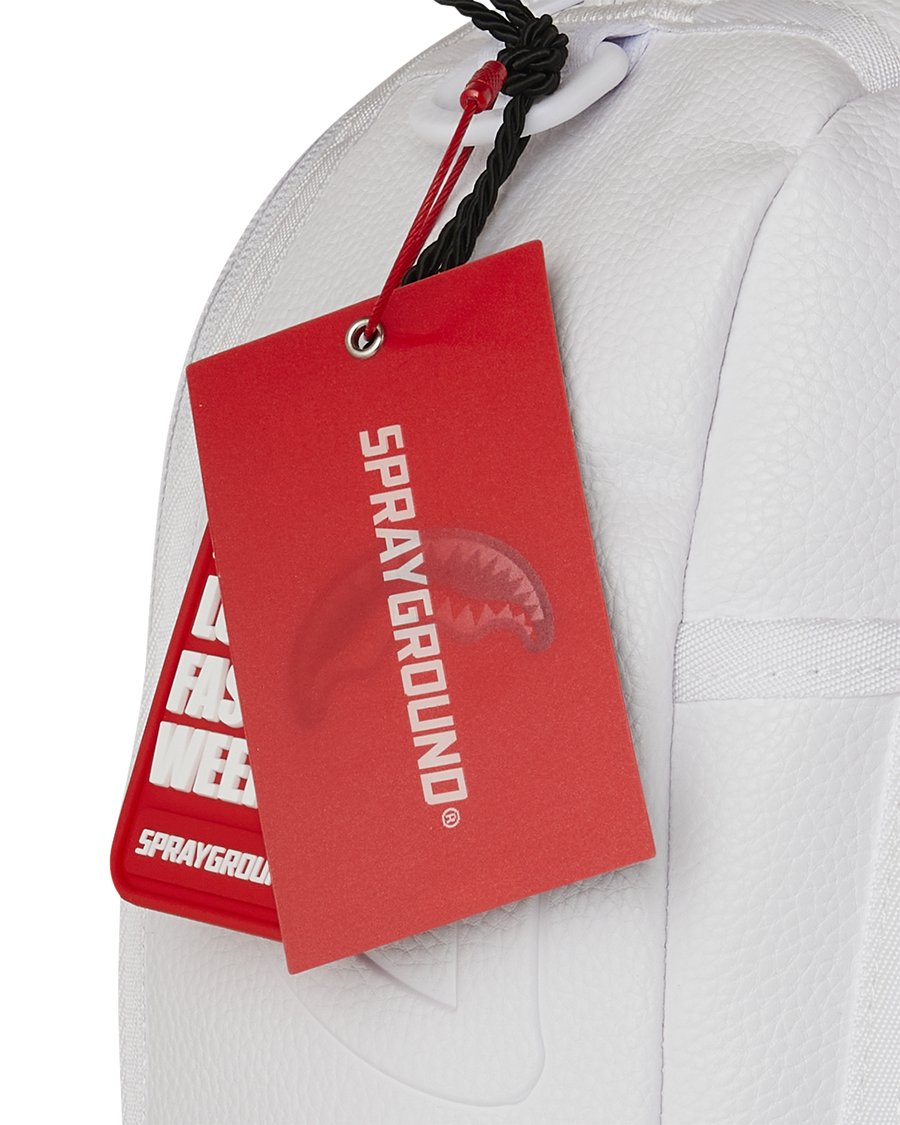 LFW WHITE LEATHER CHAIN DLXSV BACKPACK