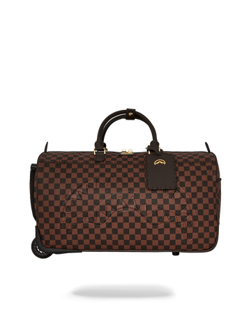 CORE EMBOSSED CHECK WHEELY DUFFLE