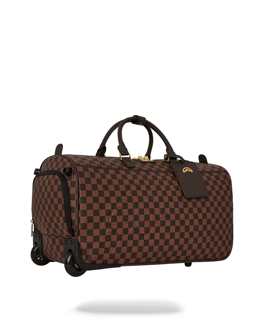 CORE EMBOSSED CHECK WHEELY DUFFLE