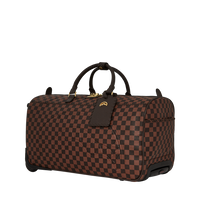 CORE EMBOSSED CHECK WHEELY DUFFLE