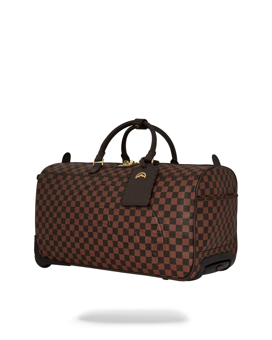 CORE EMBOSSED CHECK WHEELY DUFFLE