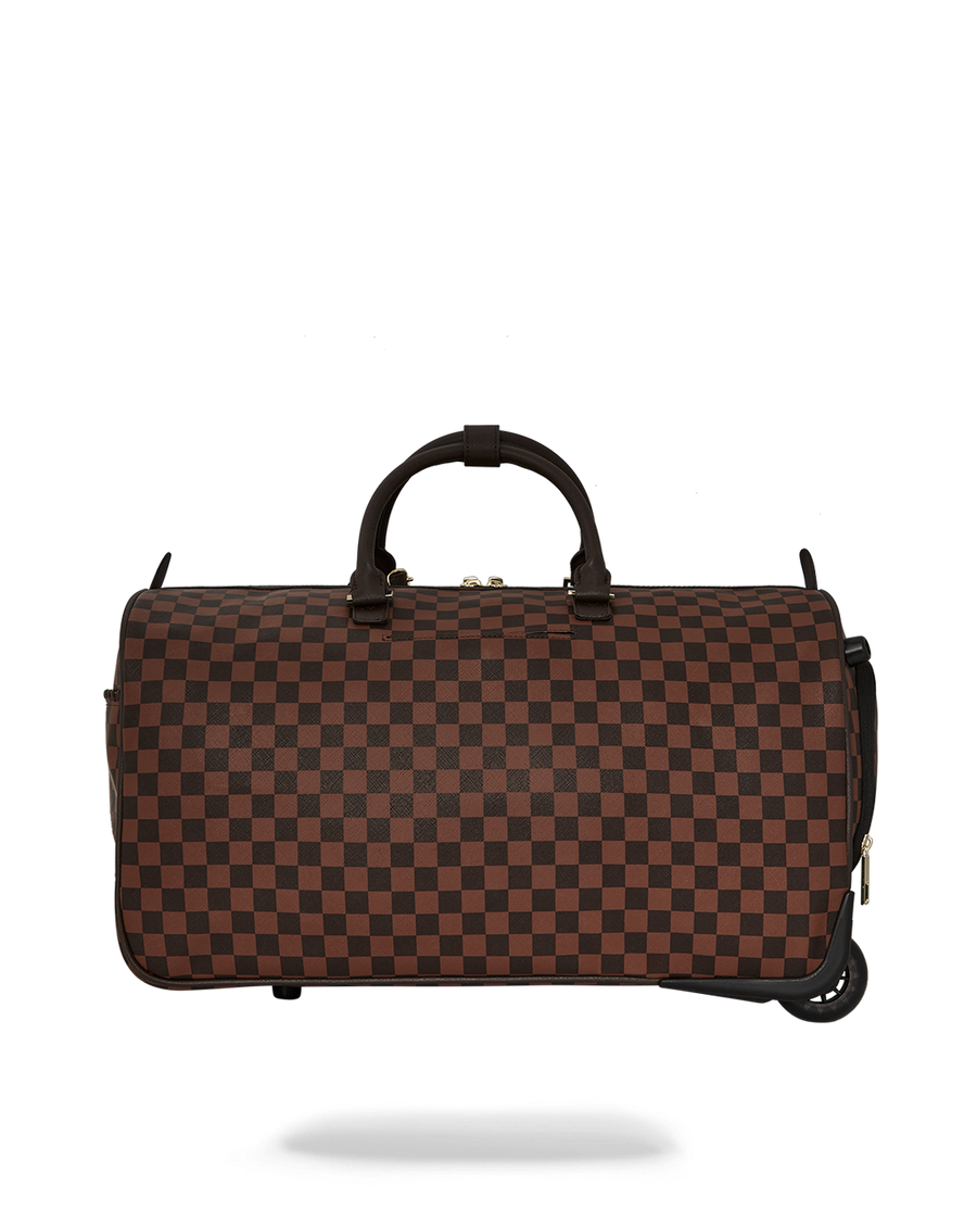 CORE EMBOSSED CHECK WHEELY DUFFLE