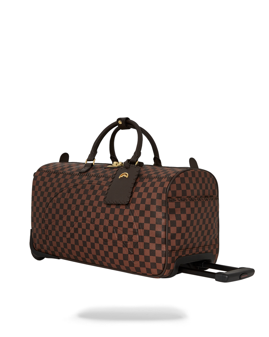 CORE EMBOSSED CHECK WHEELY DUFFLE