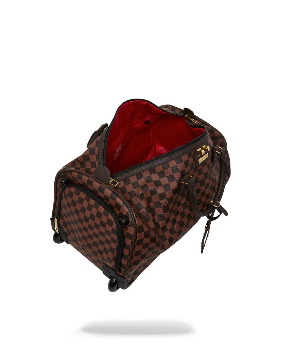 CORE EMBOSSED CHECK WHEELY DUFFLE