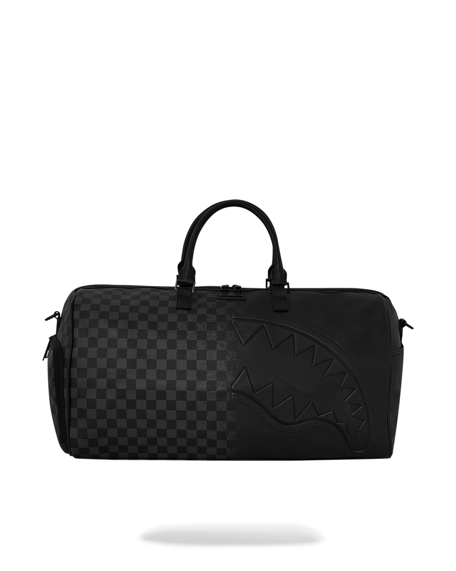 SPRAY SPRITZ GREY CHECK BLACK DUFFLE