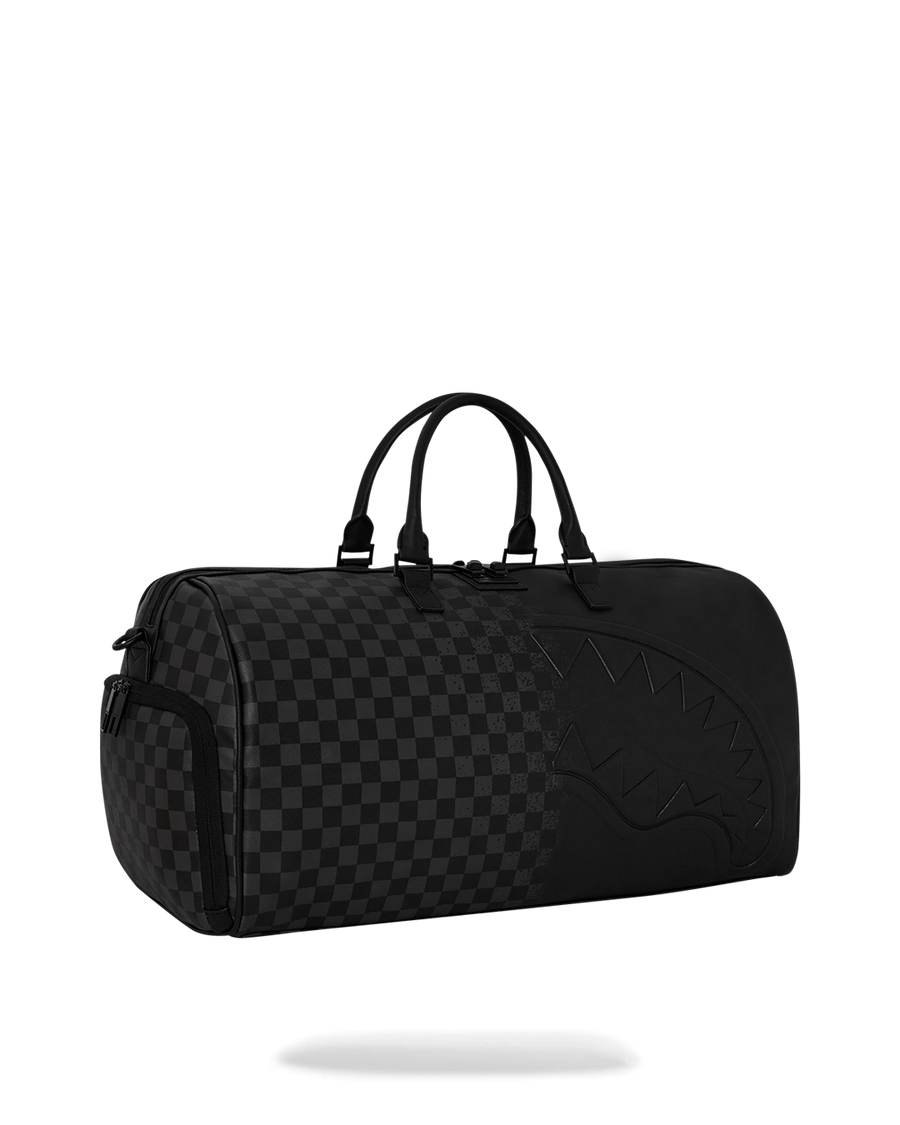 SPRAY SPRITZ GREY CHECK BLACK DUFFLE