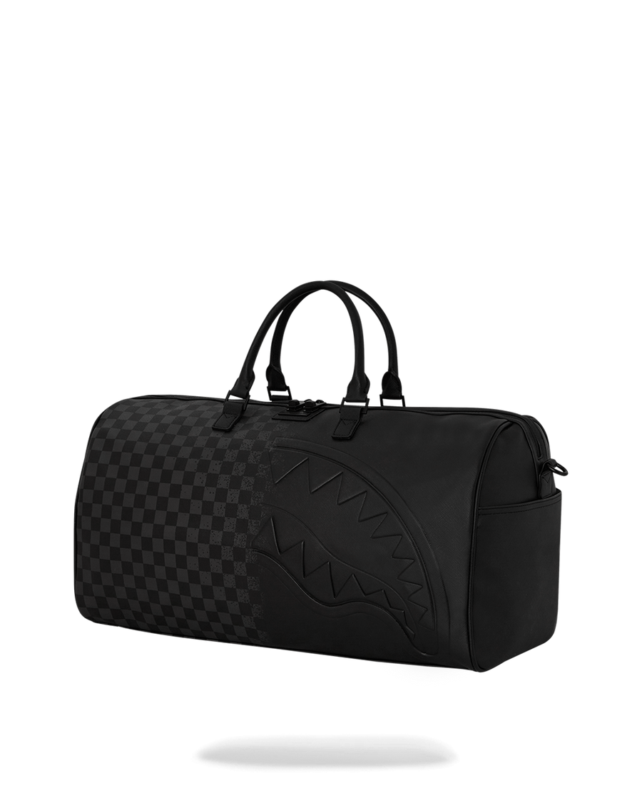 SPRAY SPRITZ GREY CHECK BLACK DUFFLE