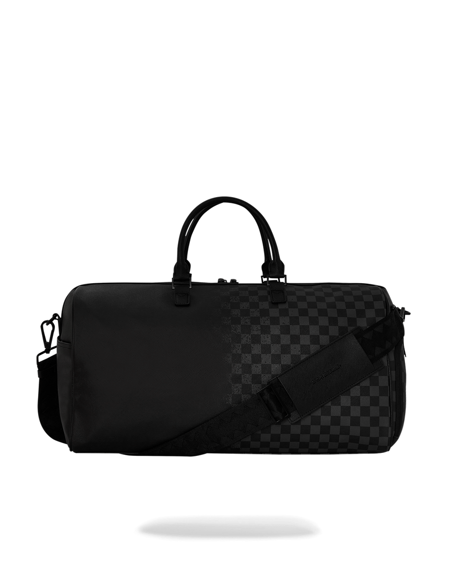 SPRAY SPRITZ GREY CHECK BLACK DUFFLE