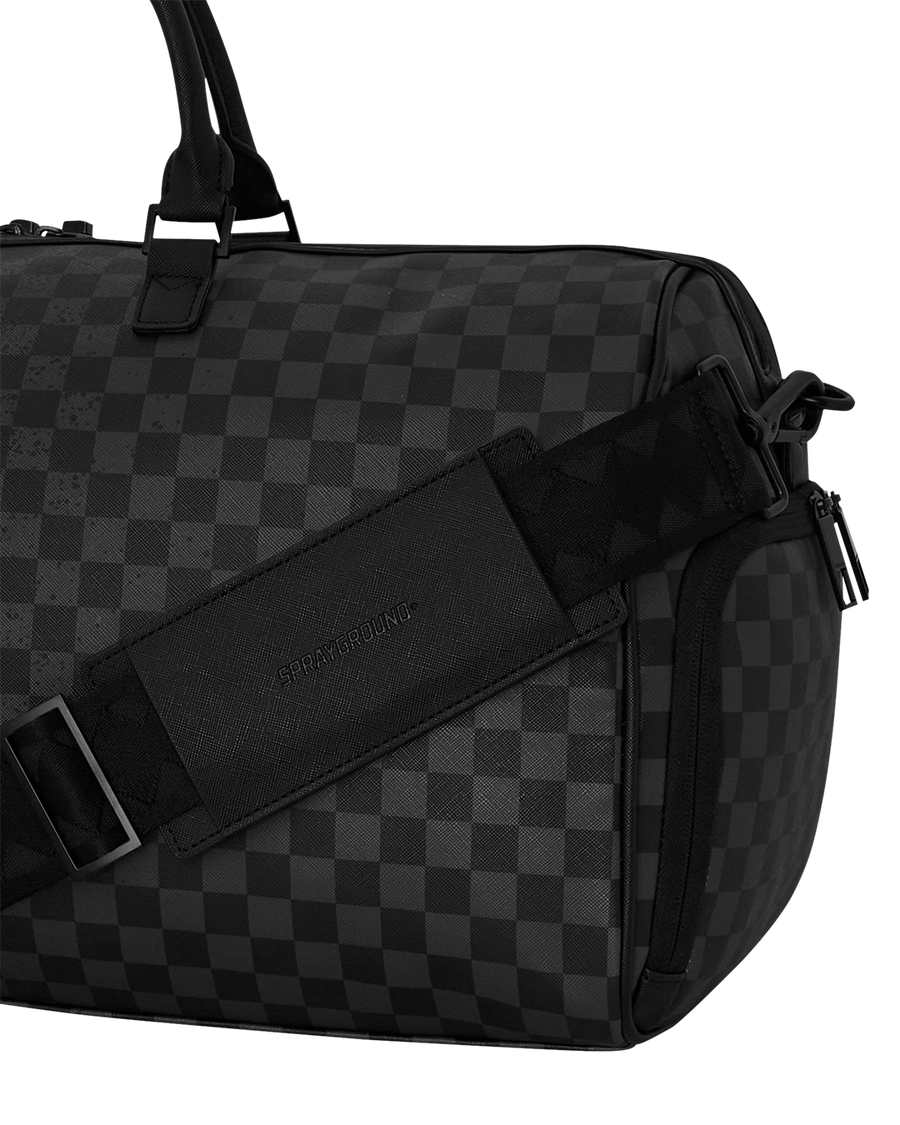 SPRAY SPRITZ GREY CHECK BLACK DUFFLE