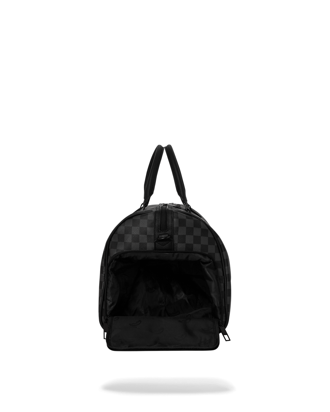 SPRAY SPRITZ GREY CHECK BLACK DUFFLE