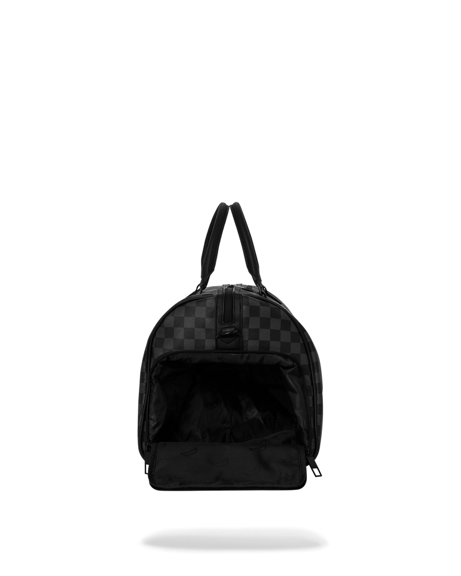 SPRAY SPRITZ GREY CHECK BLACK DUFFLE