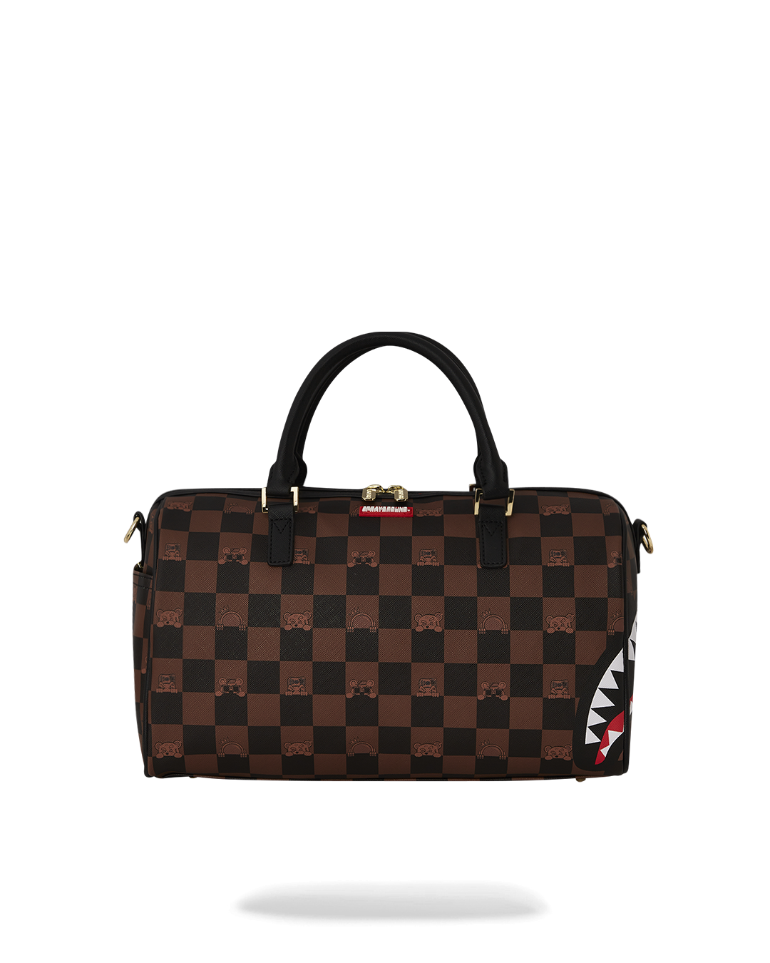 PEEKING CHARACTER CHECK MINI DUFFLE