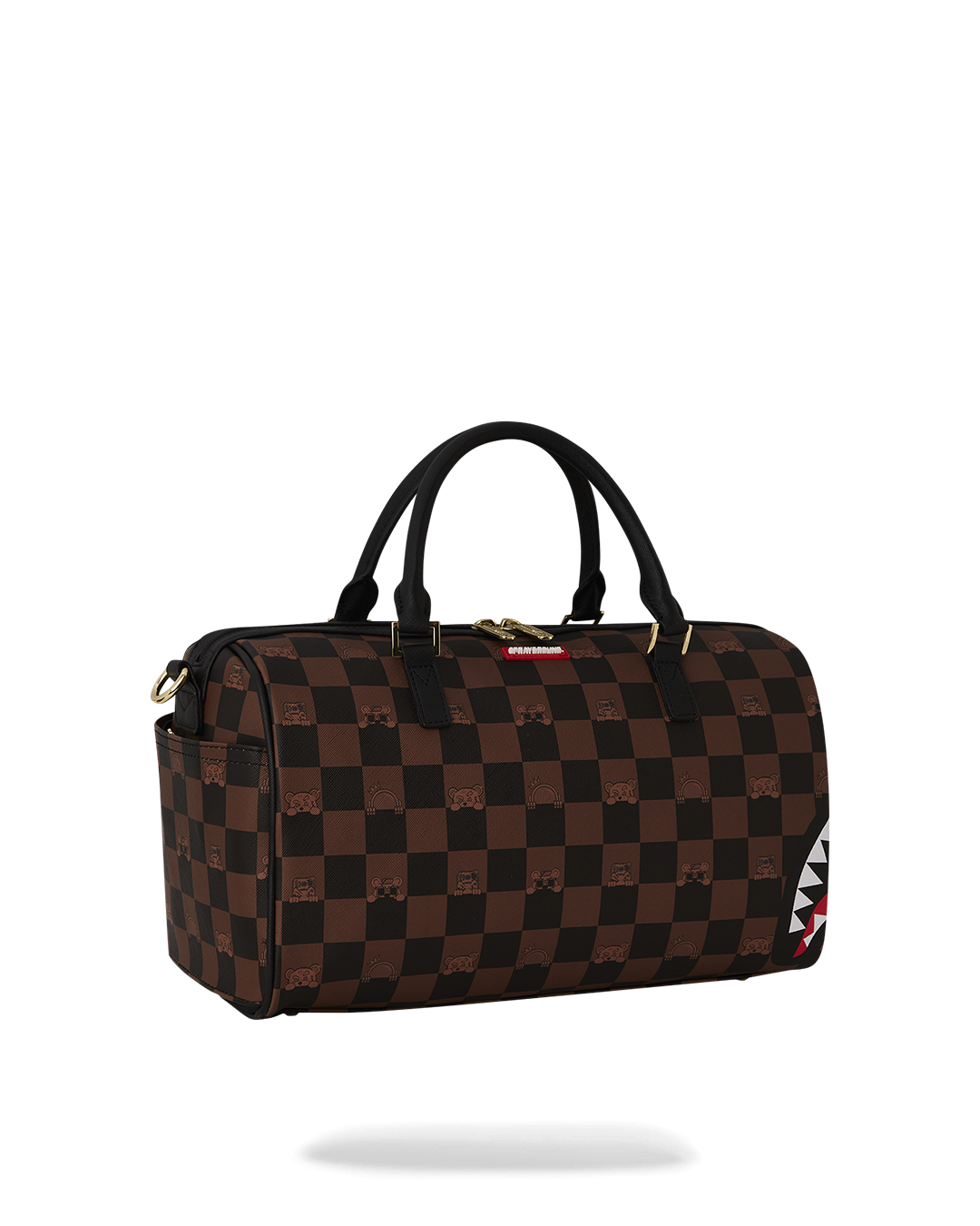 PEEKING CHARACTER CHECK MINI DUFFLE