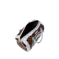 CREAM AND BROWN TEAR CHECK MINI DUFFLE