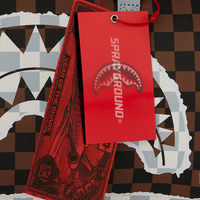 CREAM AND BROWN TEAR CHECK MINI DUFFLE