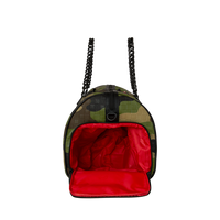 WOODLAND CAMO CHECK CHAIN DUFFLE