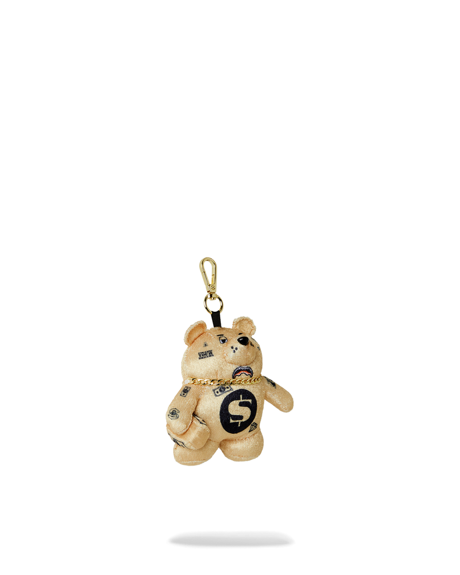 GOLD MYSTERY BEAR BAG CLIP