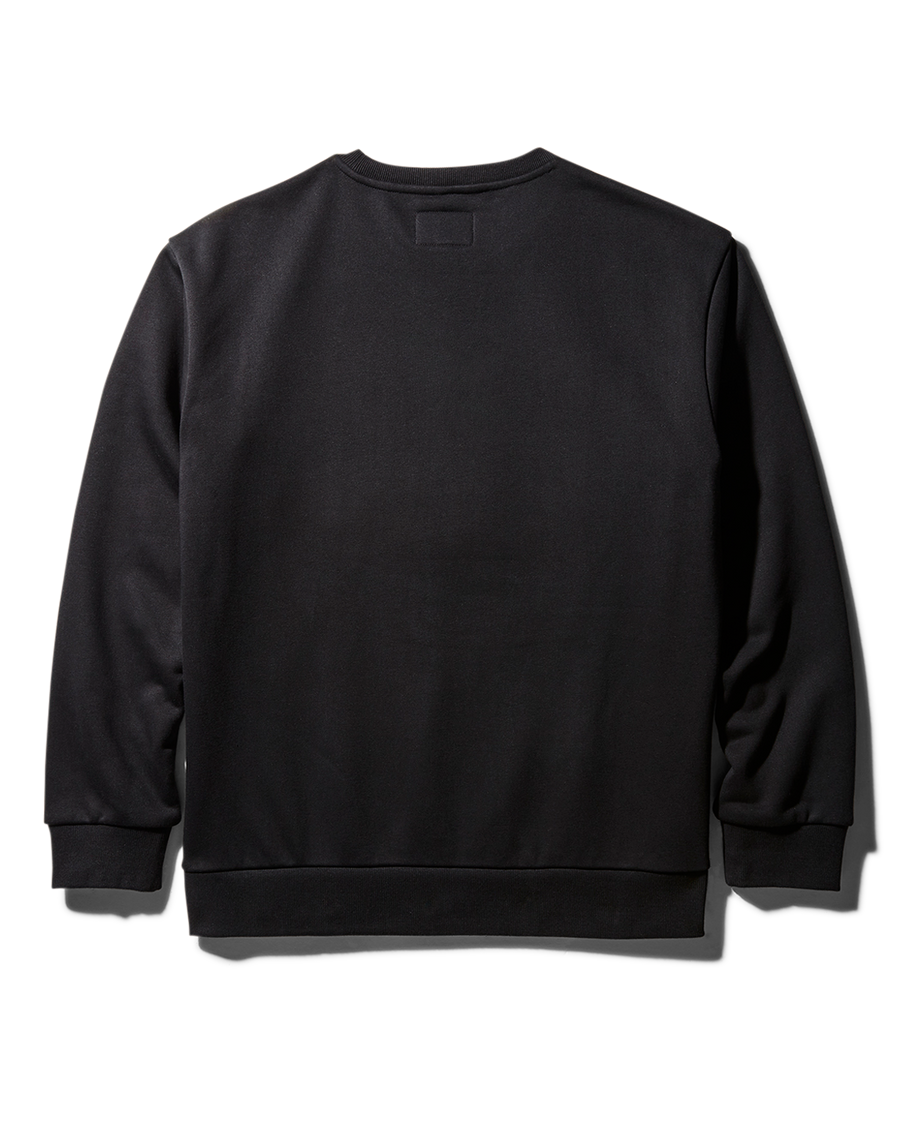 SG CHENILLE SMILEY CREW NECK PULLOVER BLACK - spraygroundgcc