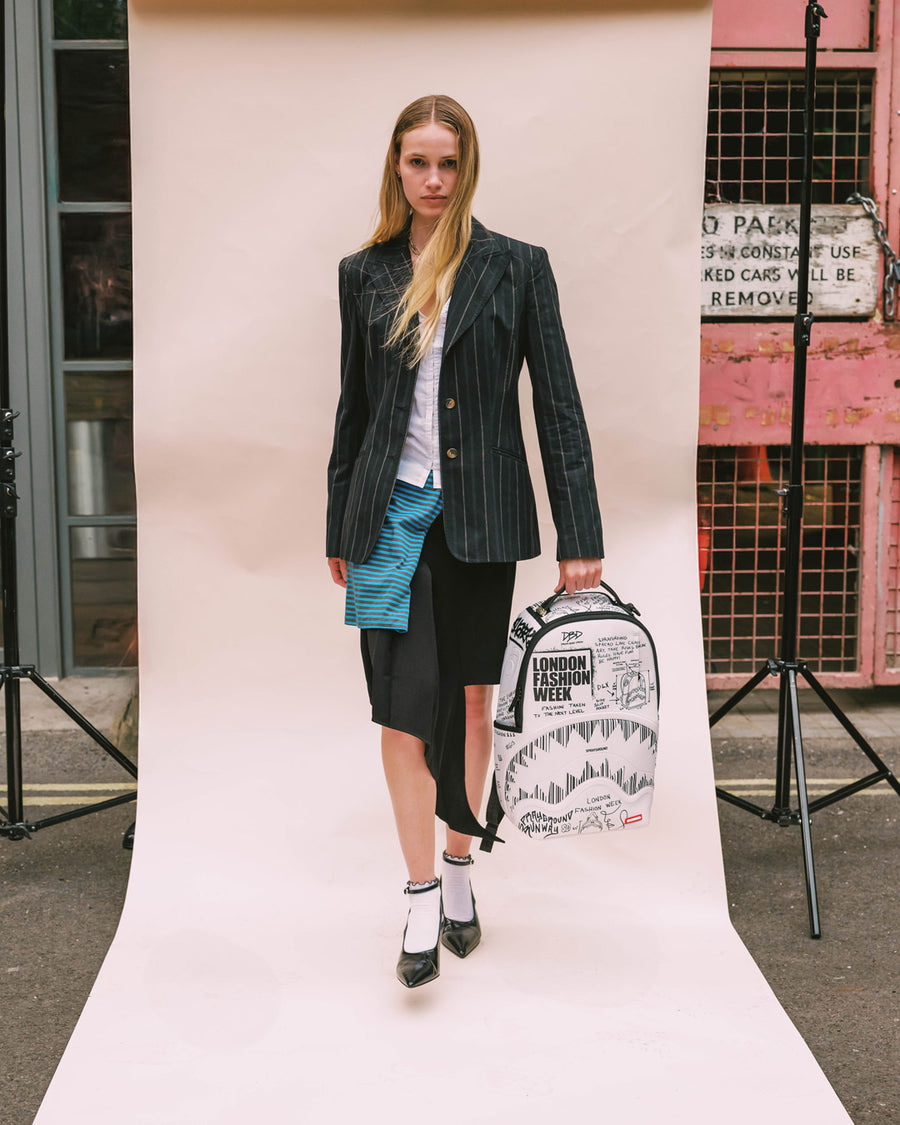 LFW SKETCHED BLACK AND WHITE DLXSV BACKPACK