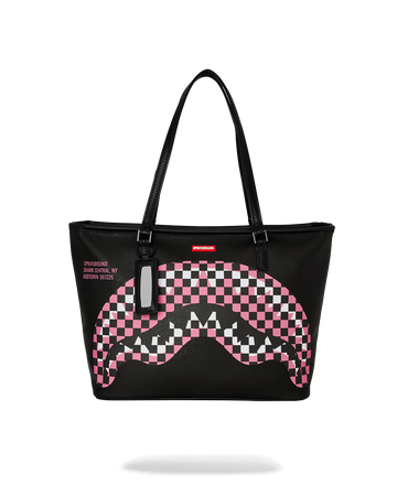 SHARK CENTRAL BREAKUP CHECK SORBET GREY TOTE